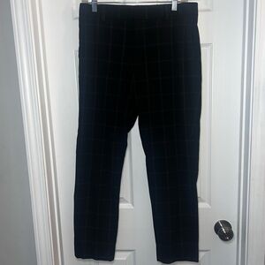 H&M Men's Black Checkered/Grid Dress Pants